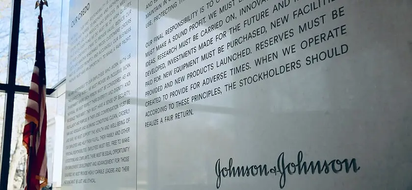 JnJ Credo placed in one of their offices